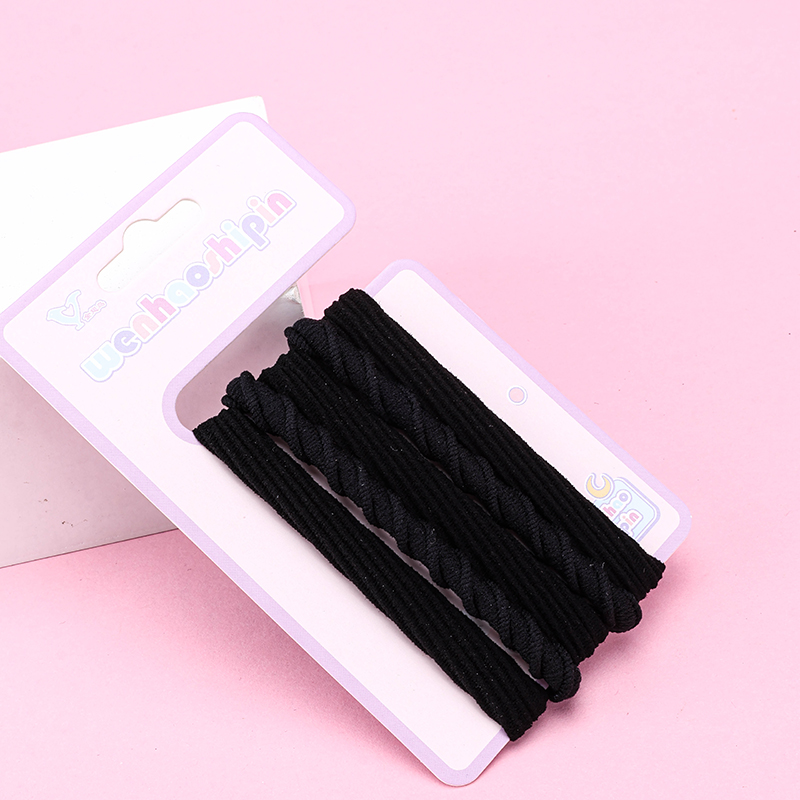 Boxed Black Braid Hair Bands 4 Pack