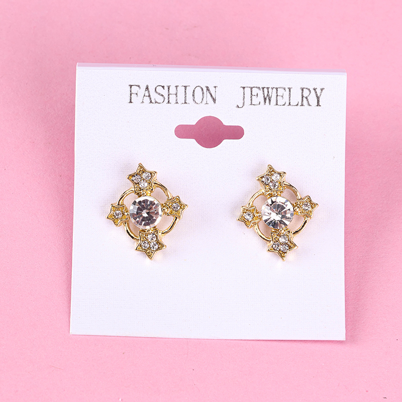 Sparkling CZ Flower Ear Studs