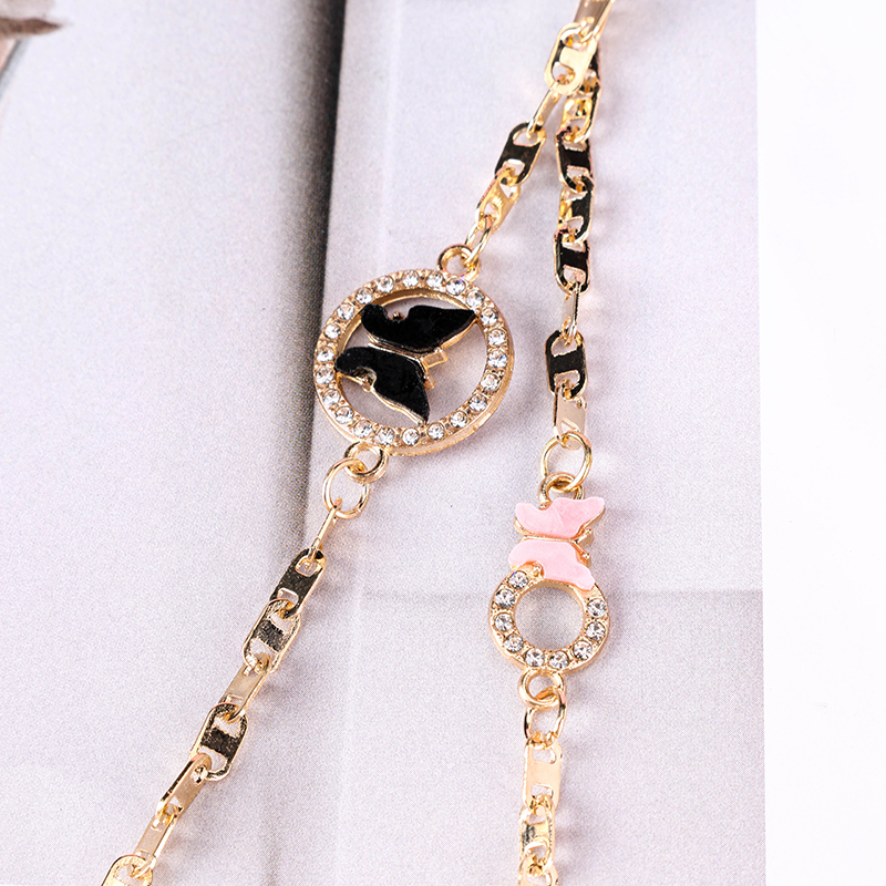 Enamel Rhinestone Bracelet