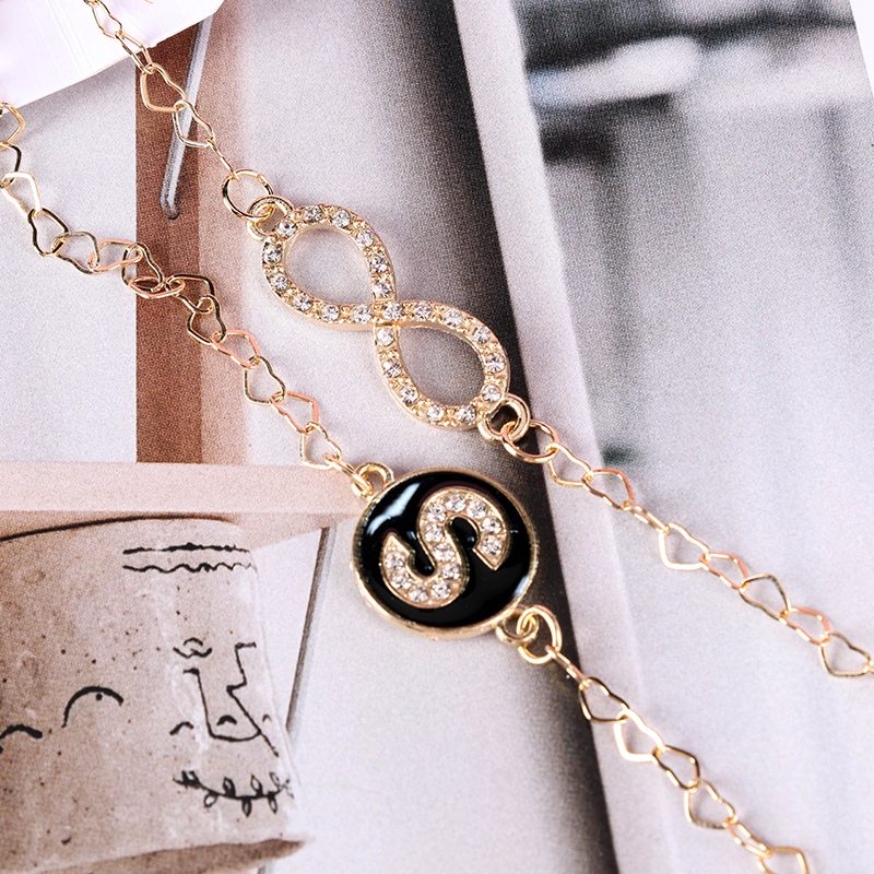 Rhinestone Heart Bracelet