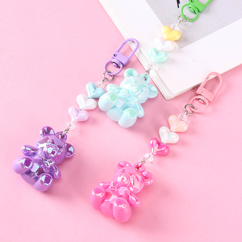 Heart Bear Bag Charm