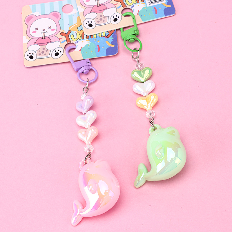 Heart Dolphin Bag Charm