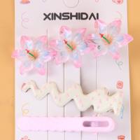 XSD三连水晶花朵压夹三件套 4