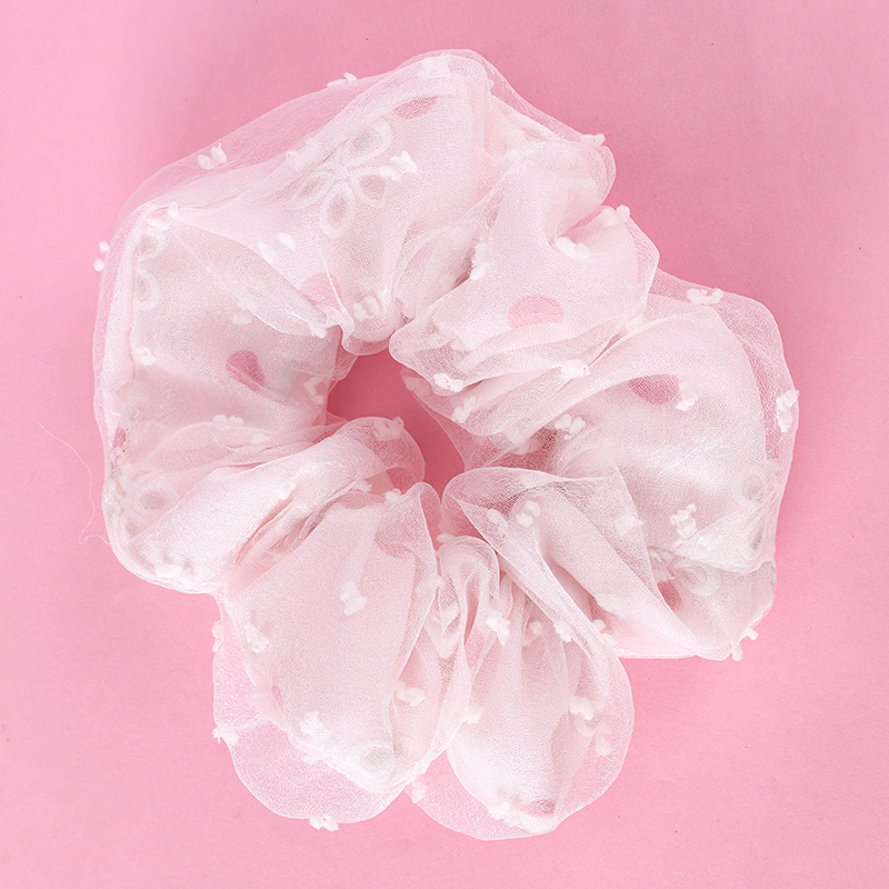 Double Layer Korean Floral Scrunchie