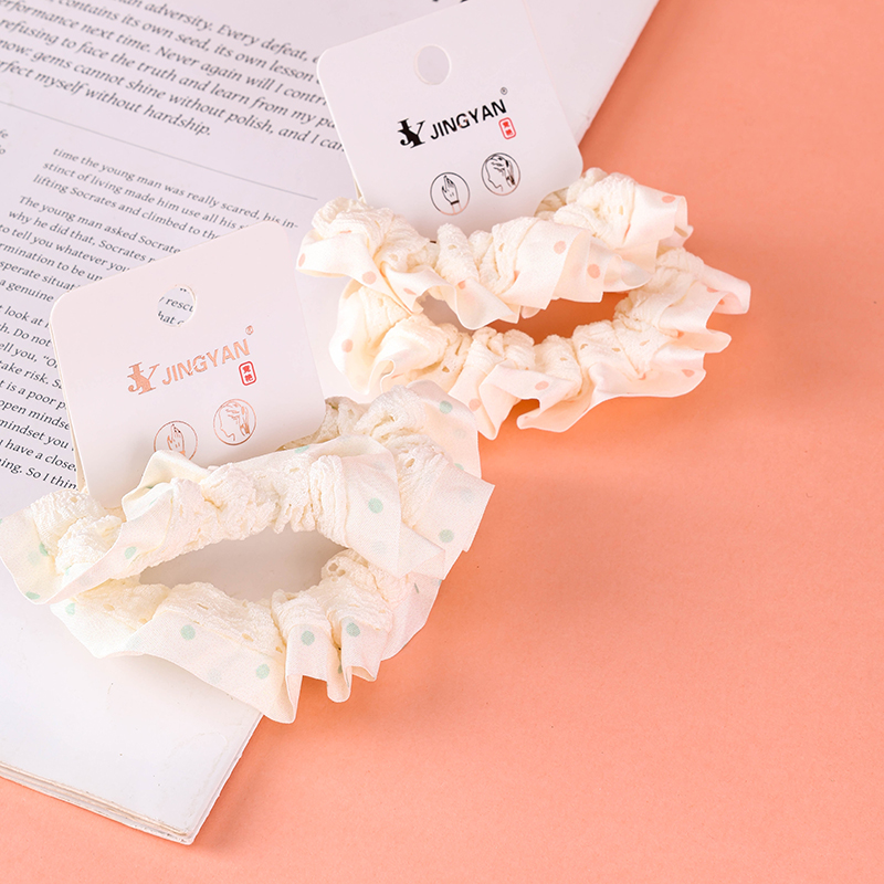 Small Fresh Bubble Lace Scrunchie 2 Pack