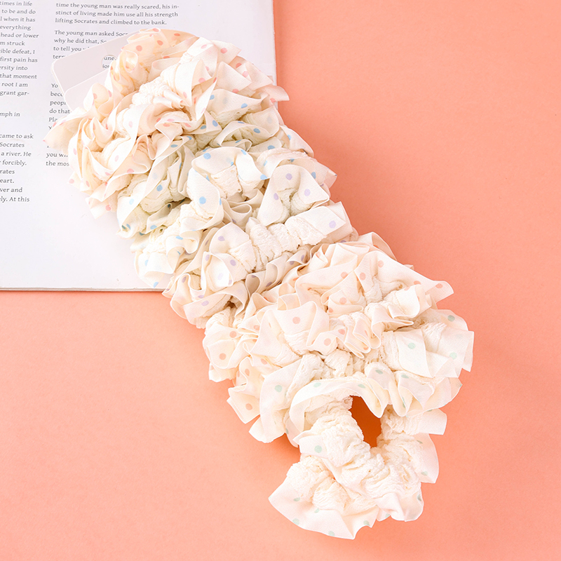 Small Fresh Bubble Lace Scrunchie 2 Pack
