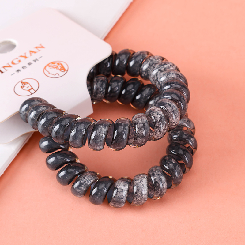 Boxed Dark Spotted Telephone Hair Bands 2