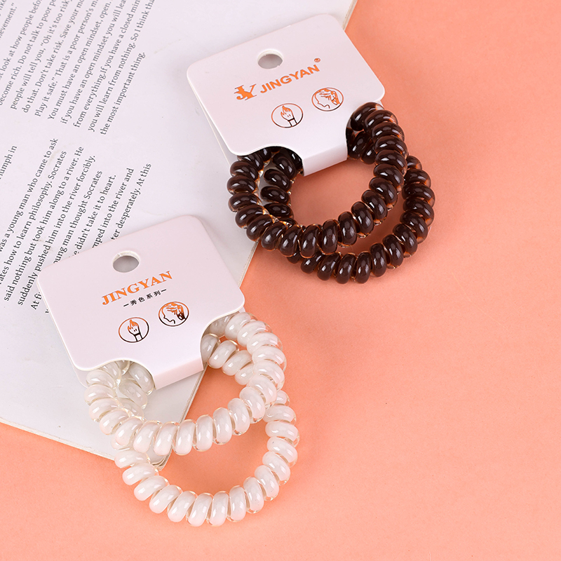 Boxed Solid Color Telephone Hair Bands 2