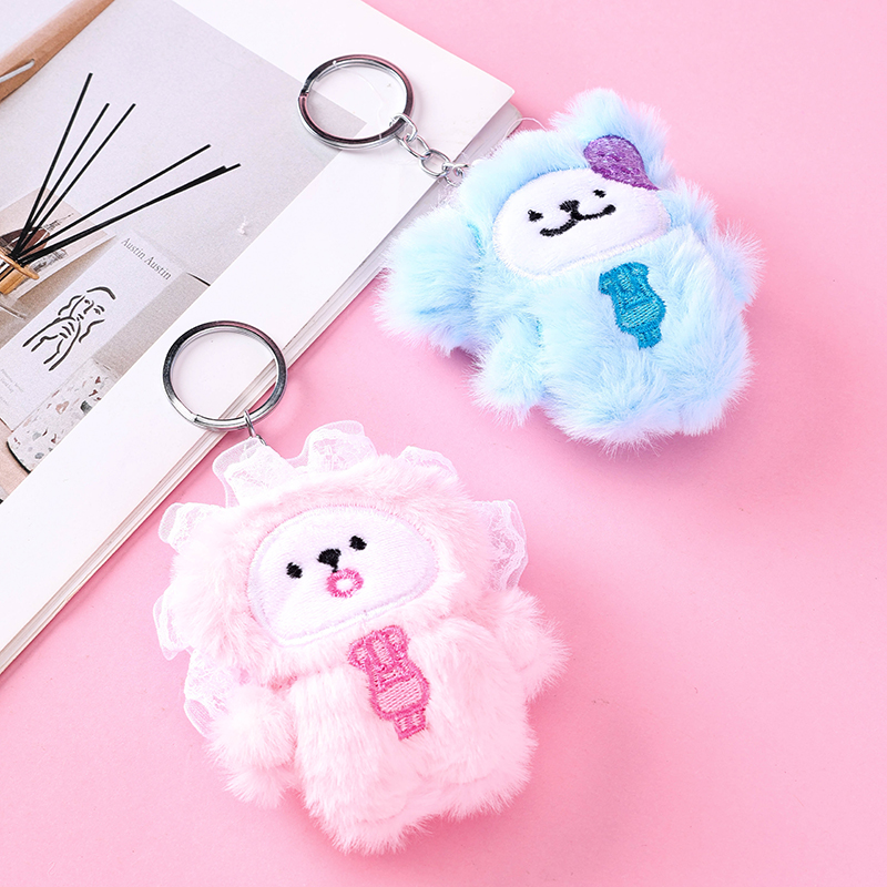 Line Dog Plush Bag Charm