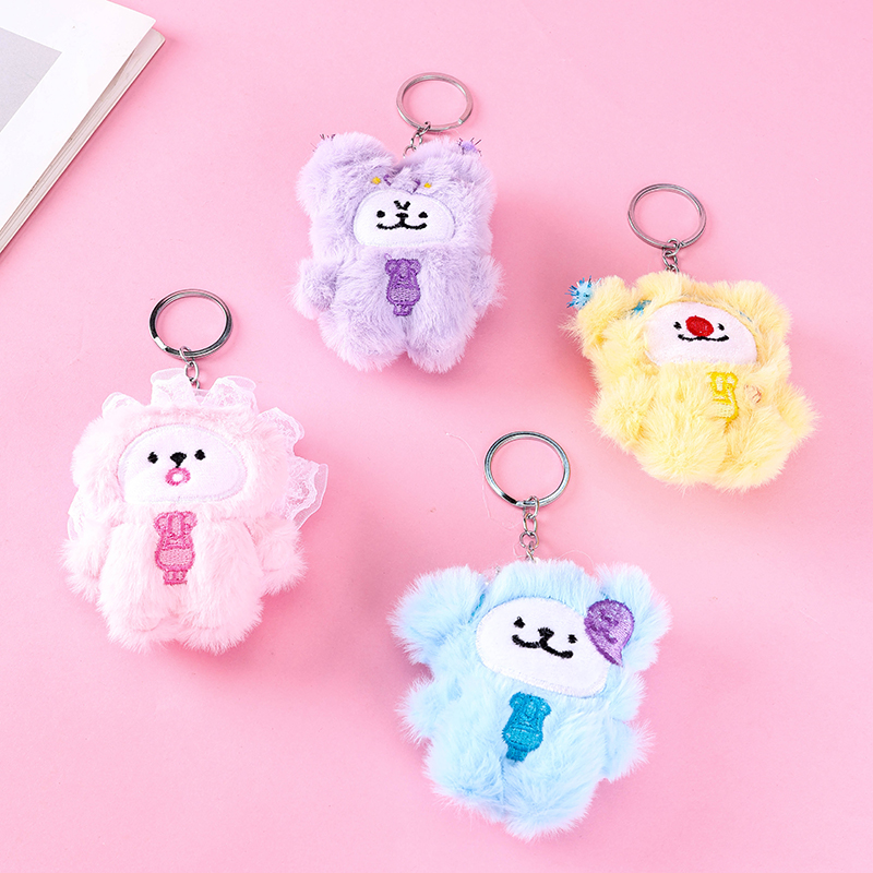 Line Dog Plush Bag Charm