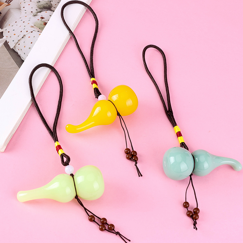 Braided Amber Gourd Bag Charm