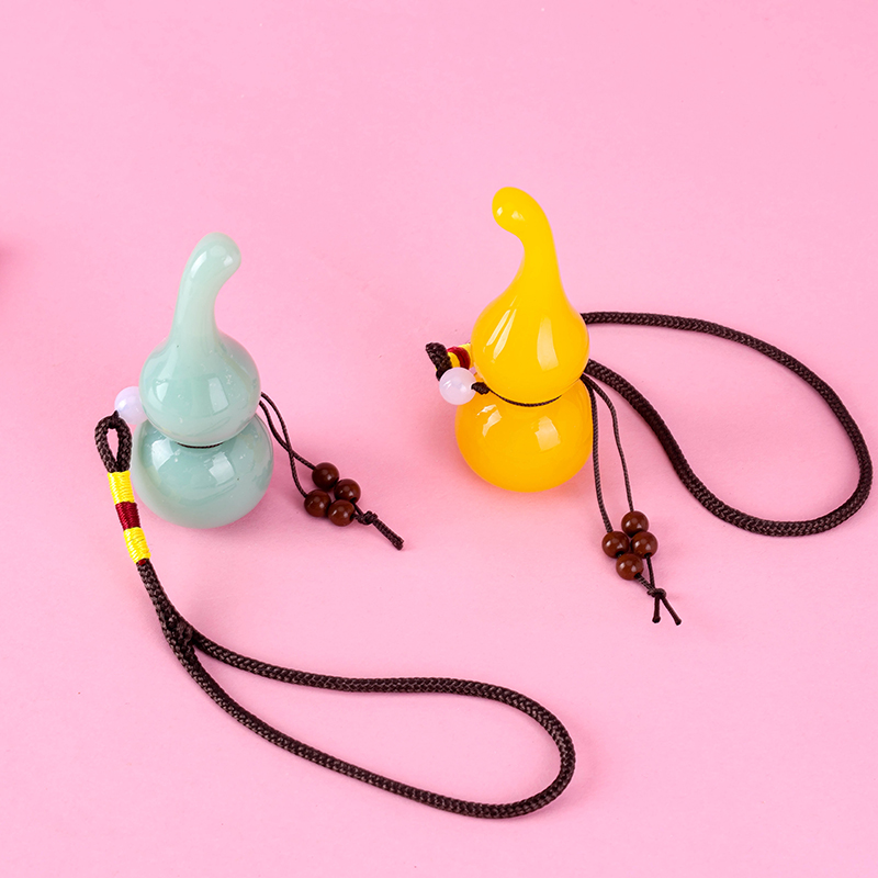 Braided Amber Gourd Bag Charm