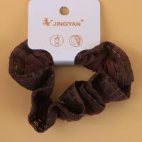 JY黑棕双色纱边大肠圈 4