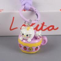 CM树脂杯子猫咪尼龙绳挂件 5