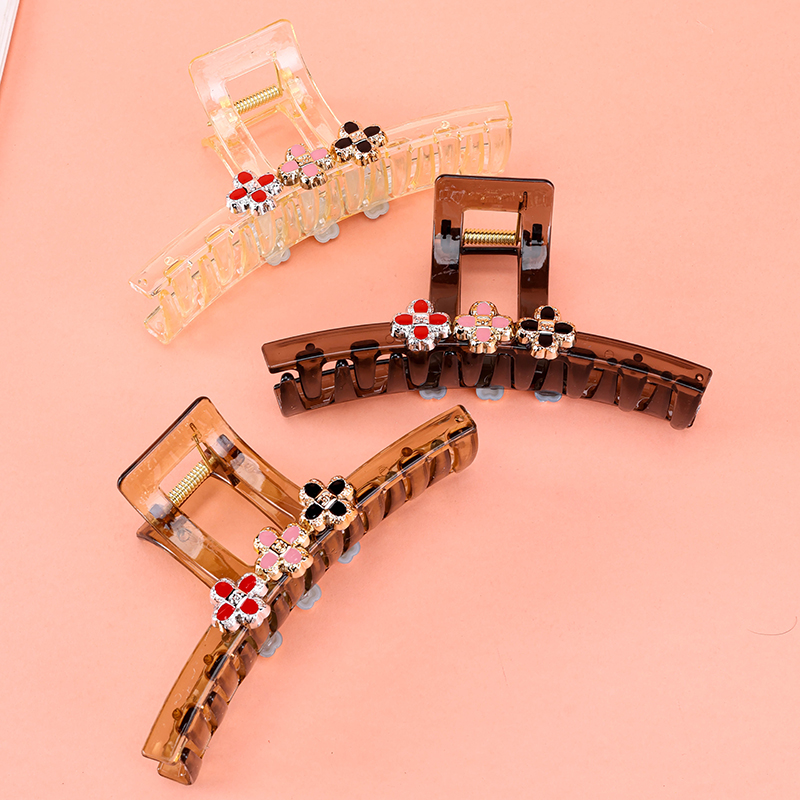 13 cm Enamel Clover Hair Claw Clip Plastic 4011801281