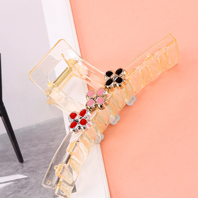 13 cm Enamel Clover Hair Claw Clip Plastic 4011801281