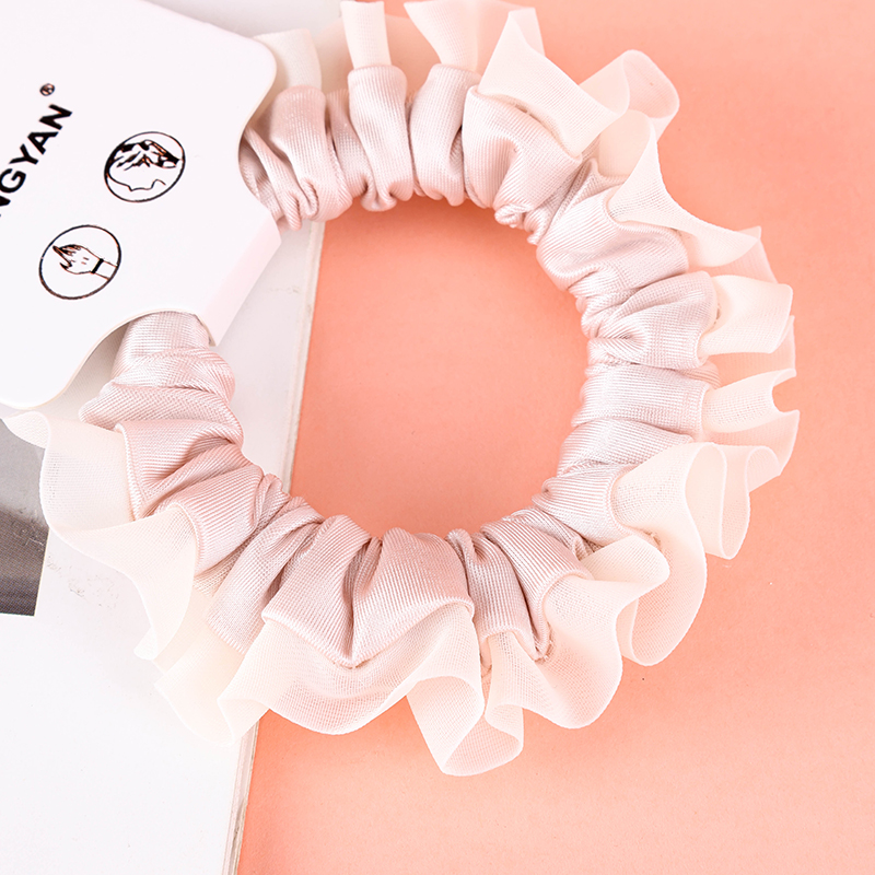 Boxed Single Colored Yarn Edge Intestinal Ring Fabric Hair Scrunchie 4012101978