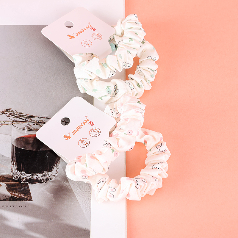 Lovely Printed Fabric Hair Scrunchie 4012101992
