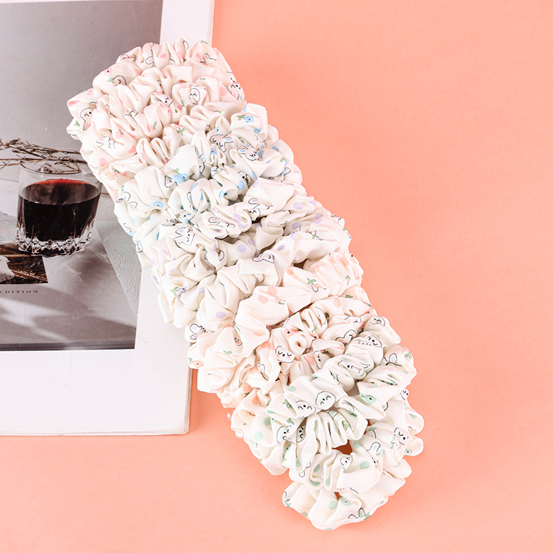 Lovely Printed Fabric Hair Scrunchie 4012101992