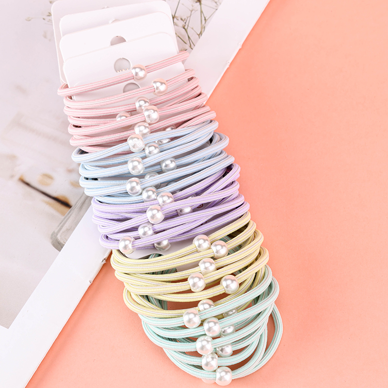 Four Color Pearl Straight Hair Bands