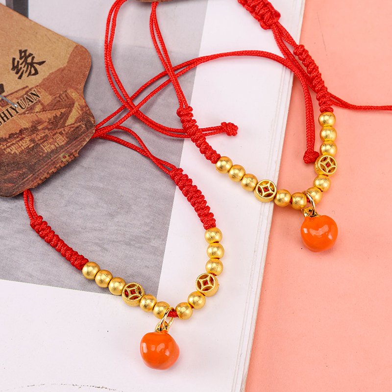 Fruit Pendant Red String Bracelet
