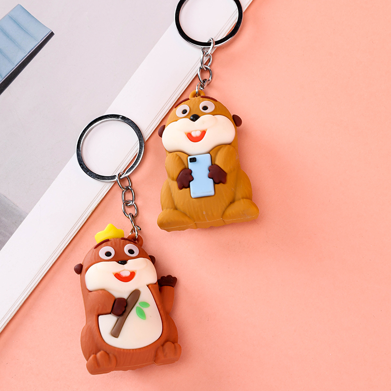 Large Cartoon Beaver Charm