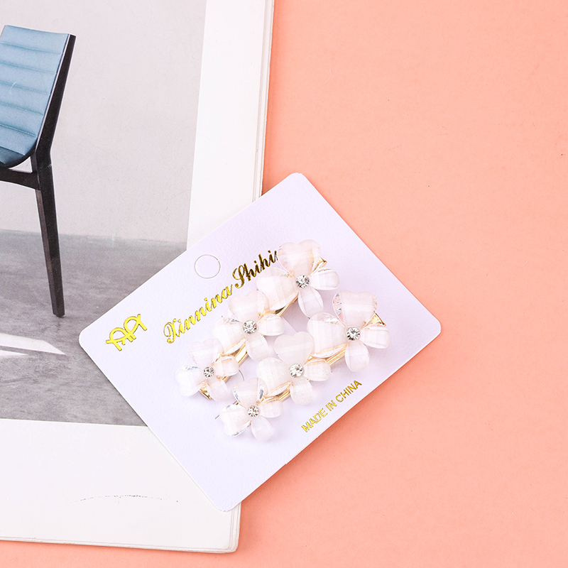 Glass Flower Duckbill Clip Set