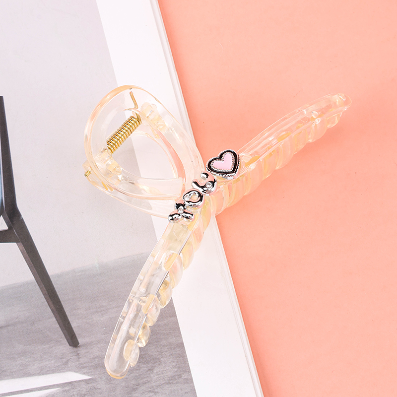 13 cm Champagne Heart Large Hair Claw Clip GPPS 4011801284