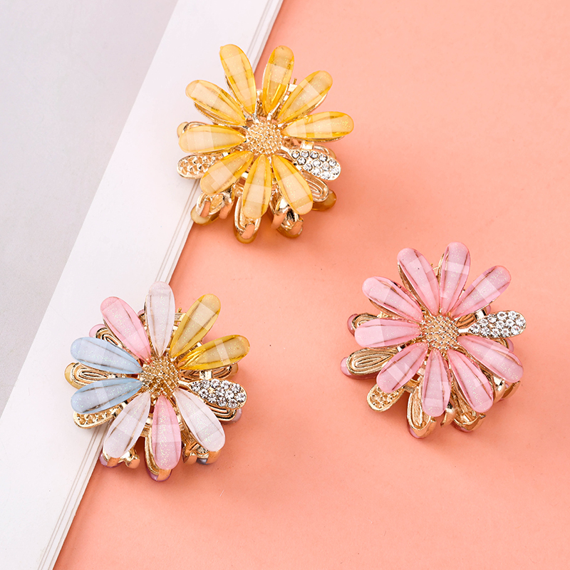 Boxed Glass Daisy Small Hair Claw Clip 4011900416