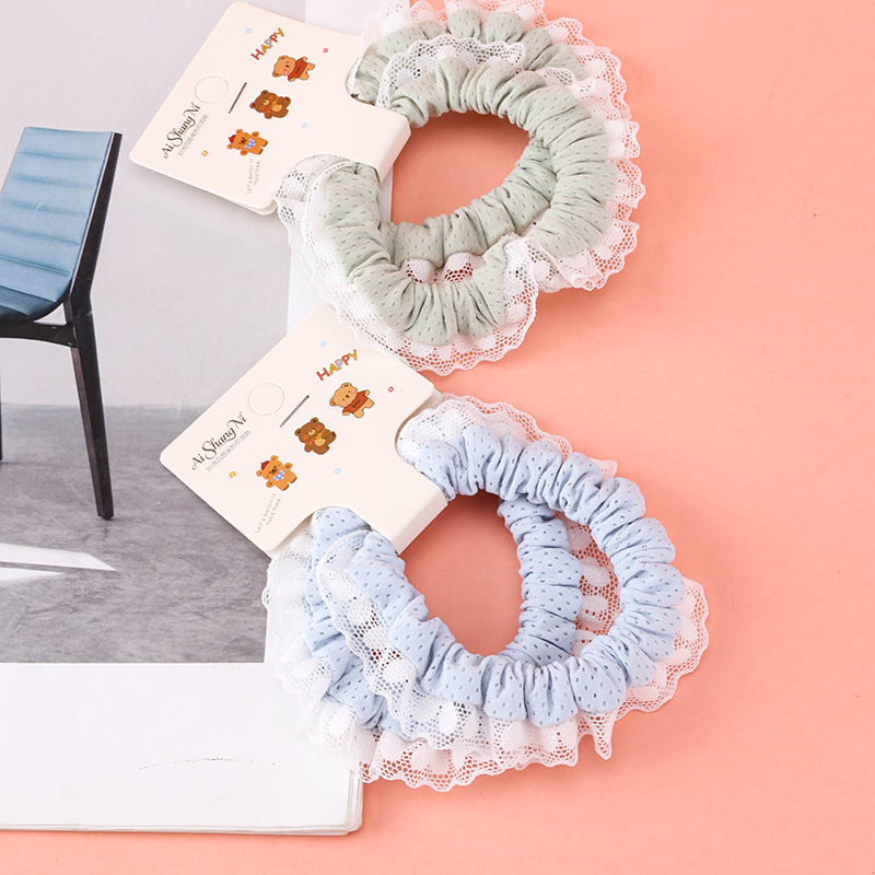 Basket Fresh Lace Fabric Hair Scrunchie 4012101986