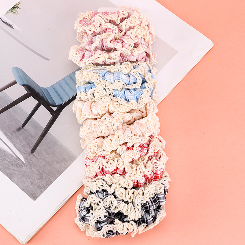 Two Lace Printed Fabric Hair Scrunchie 4012101991