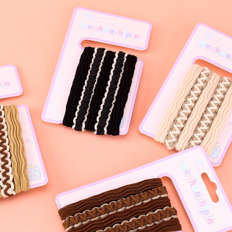 Boxed Curry Braid Rubber Hair Ties