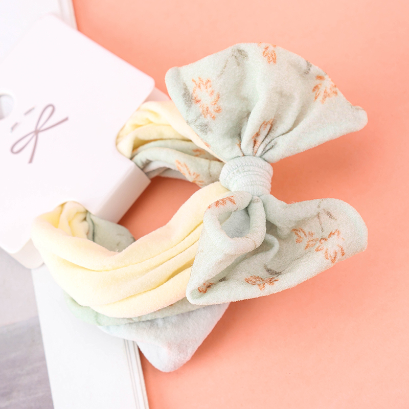 Boxed Printed Bow Tie Cotton Hair Bands