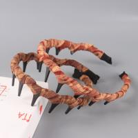WW格纹带齿绕布发箍 4