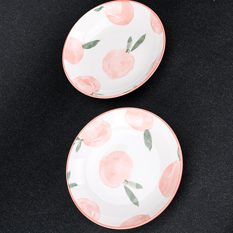 Printed 8-inch Ruyi Pan (Peach)