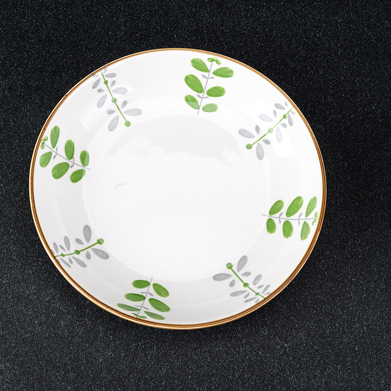 7 Inch Rain Stone Ceramic Plate