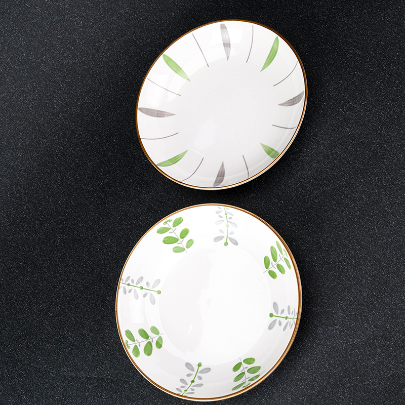 7 Inch Rain Stone Ceramic Plate