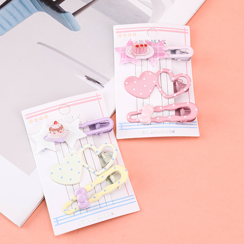 Alloy Polka Dot Duckbill Clip 3-Piece 4010402851