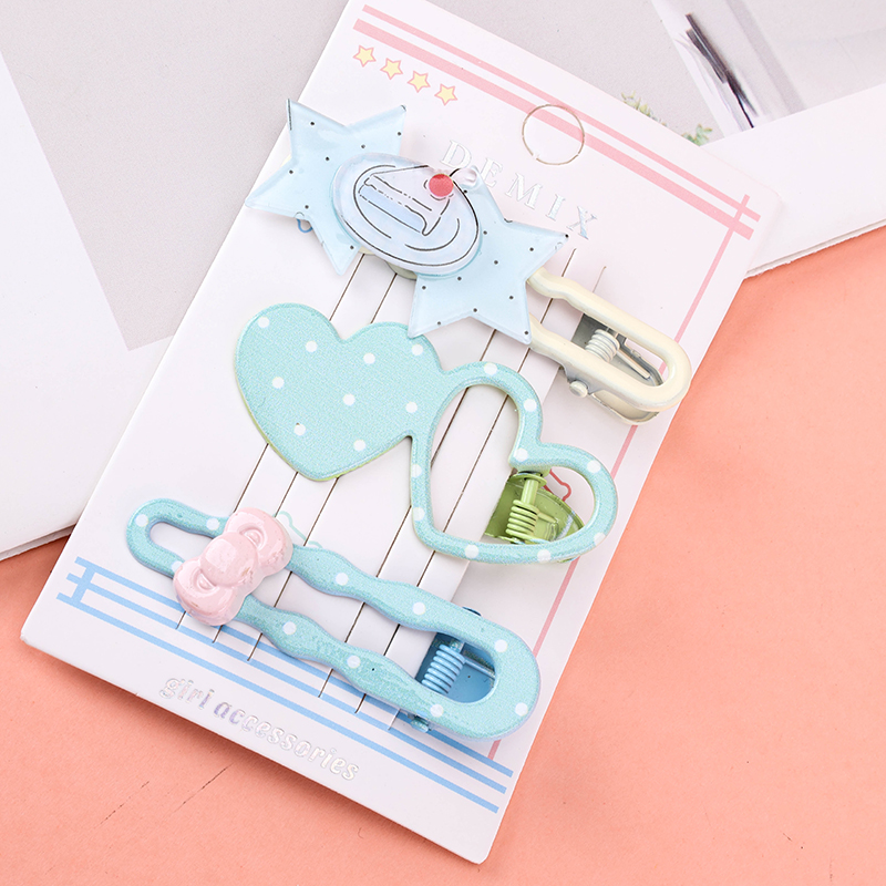 Alloy Polka Dot Duckbill Clip 3-Piece 4010402851