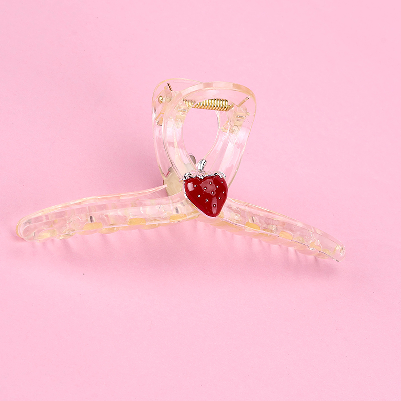 13 cm GPPS Hair Claw Clip Strawberry Accessory Champagne 4011801290