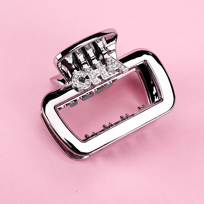 Boxed Pearl Crystal Square Small Hair Claw Clip PS 4011900411