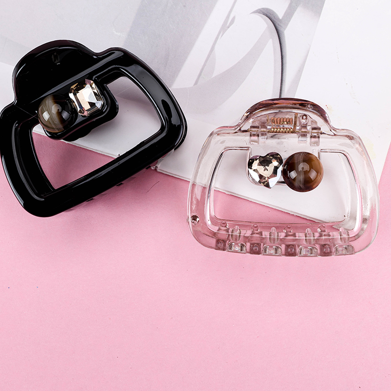PS Dark Brown Crystal Square Hair Claw Clip Box 4011900413