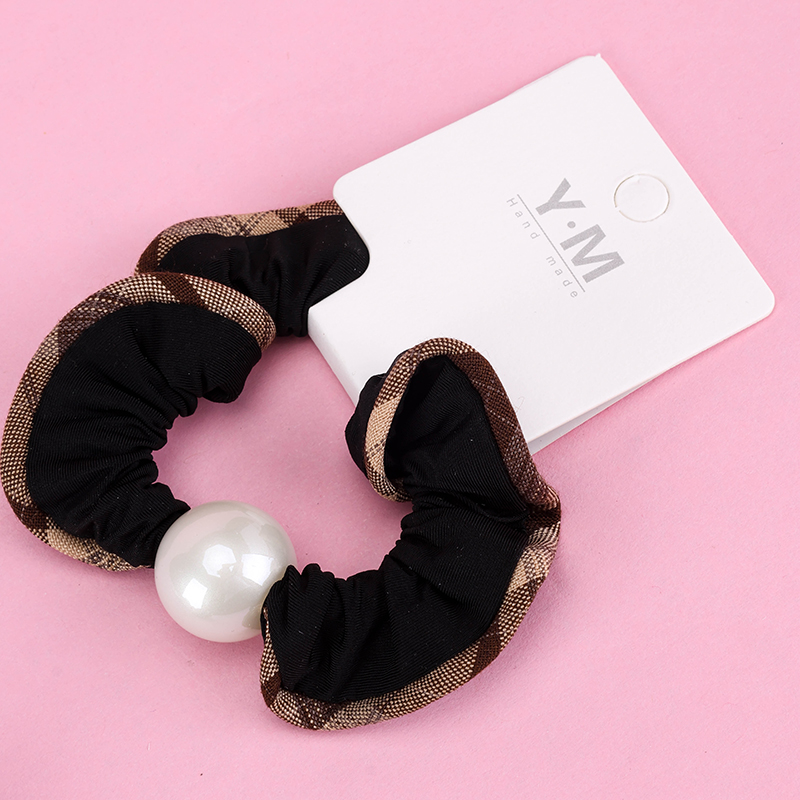 Box Edging Pearl Fabric Hair Scrunchie 4012101999
