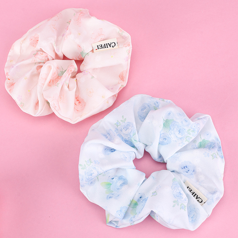 Fresh Floral Polyester Hair Scrunchie 4012102001