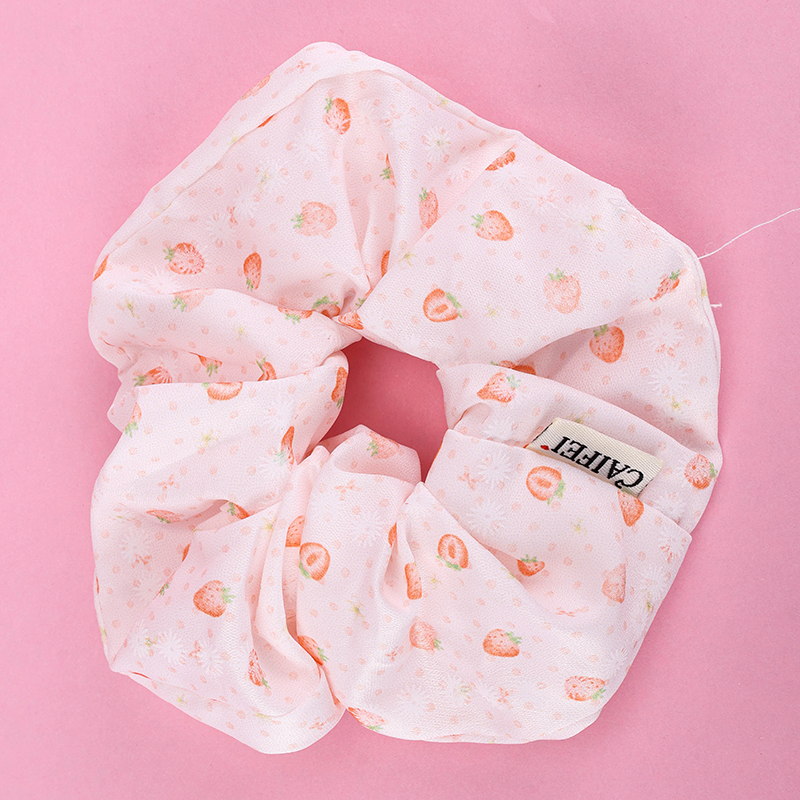 Fresh Fruit Printed Polyester Hair Scrunchie 4012102003