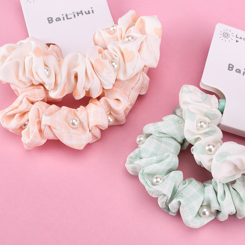 Basket Pack Two Bead-Print Hair Rings