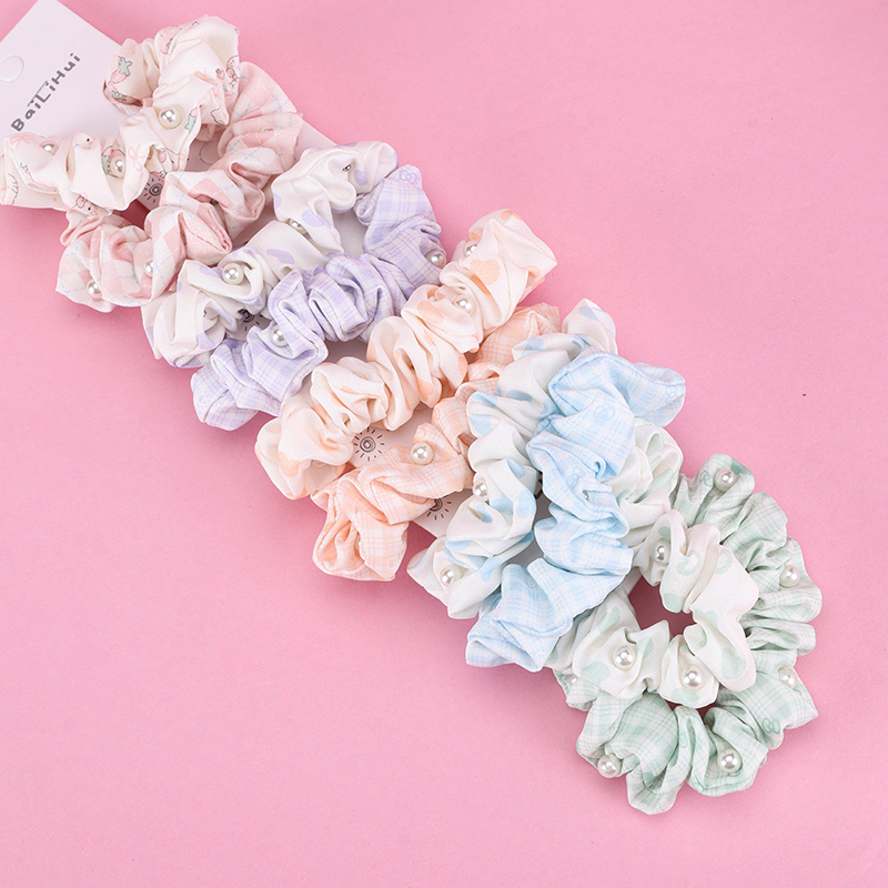 Basket Pack Two Bead-Print Hair Rings