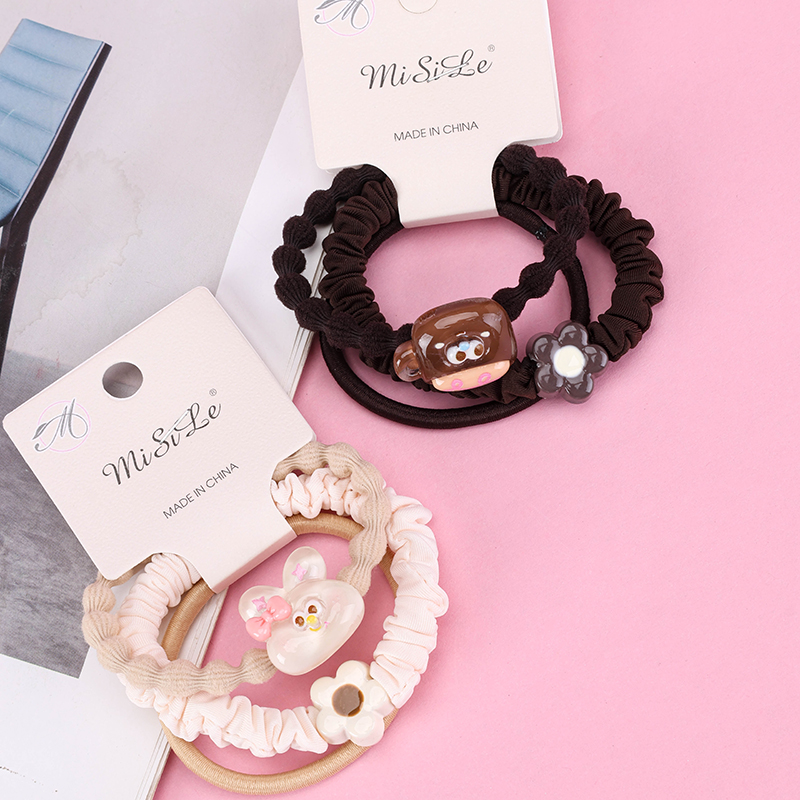Colored Nylon Hair Ties Card Pack
