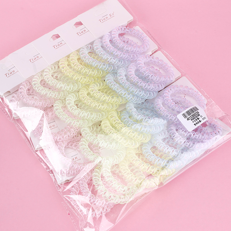 Transparent Brushed Telephone Cord Ties