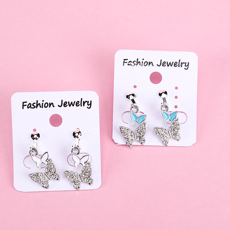 Long Bar Enamel Rhinestone Ear Clip